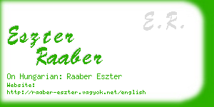 eszter raaber business card